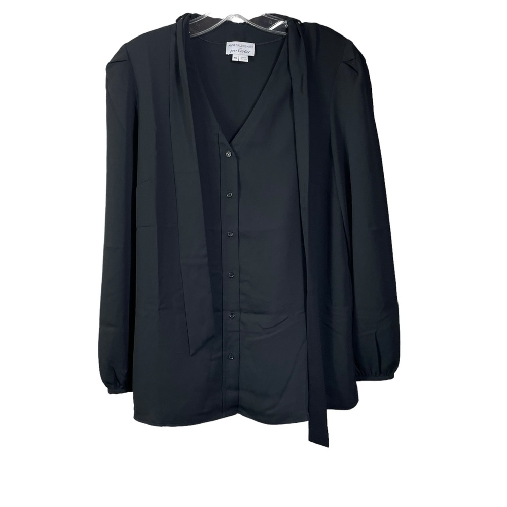 Anne Valerie Hash Pour Cartier Blouse Women's EU 40 Black Long Sleeve